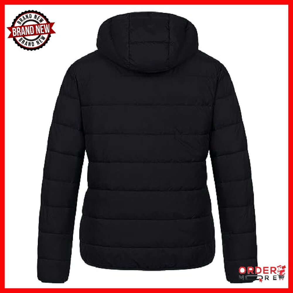 Plus Size Lightweight Puffer Jacket Packable Hood… - image 3